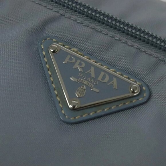 PRADA Shoulder Bag Nylon Light Blue Silver Auth BA4705 - Picture 12 of 16